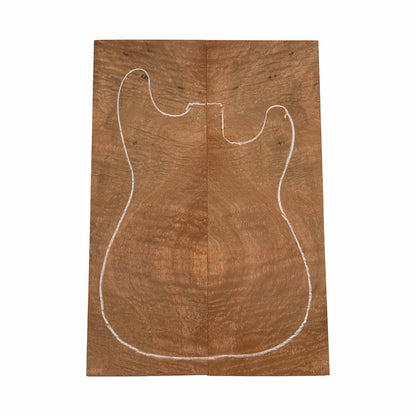 Quilted Curly Sapele Bookmatched Guitar Drop Tops 21&quot; x 7-1/4&quot; x 3/8&quot; - Exotic Wood Zone - Buy online Across USA 