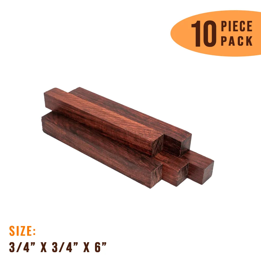 Pack of 10, Granadillo Wood Pen Blanks 3/4&quot;x 3/4&quot;x 6&quot; - Exotic Wood Zone - Buy online Across USA 