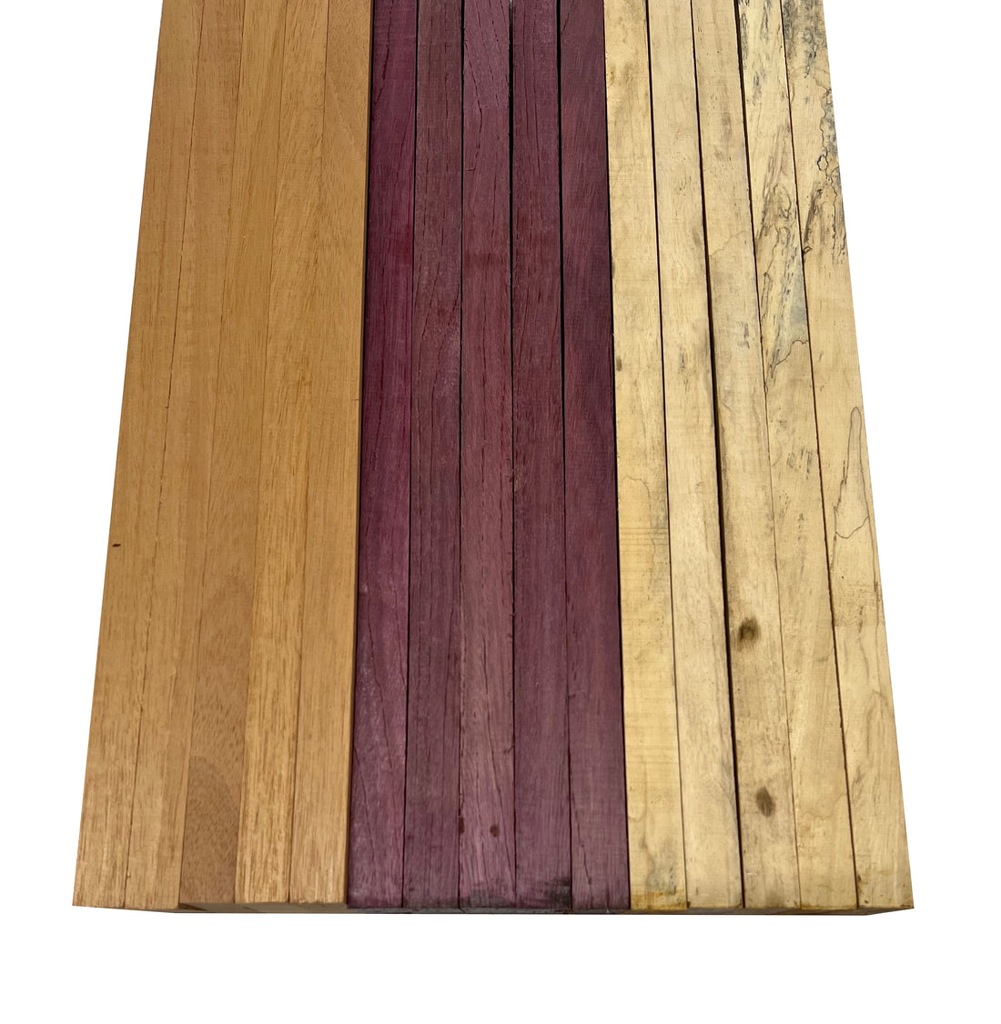 Combo of 15 , 3/4&quot; Lumber Boards | Cutting Board Blocks | (Spalted Tamarind , Purpleheart , Honduran Mahogany ) - Exotic Wood Zone - Buy online Across USA 