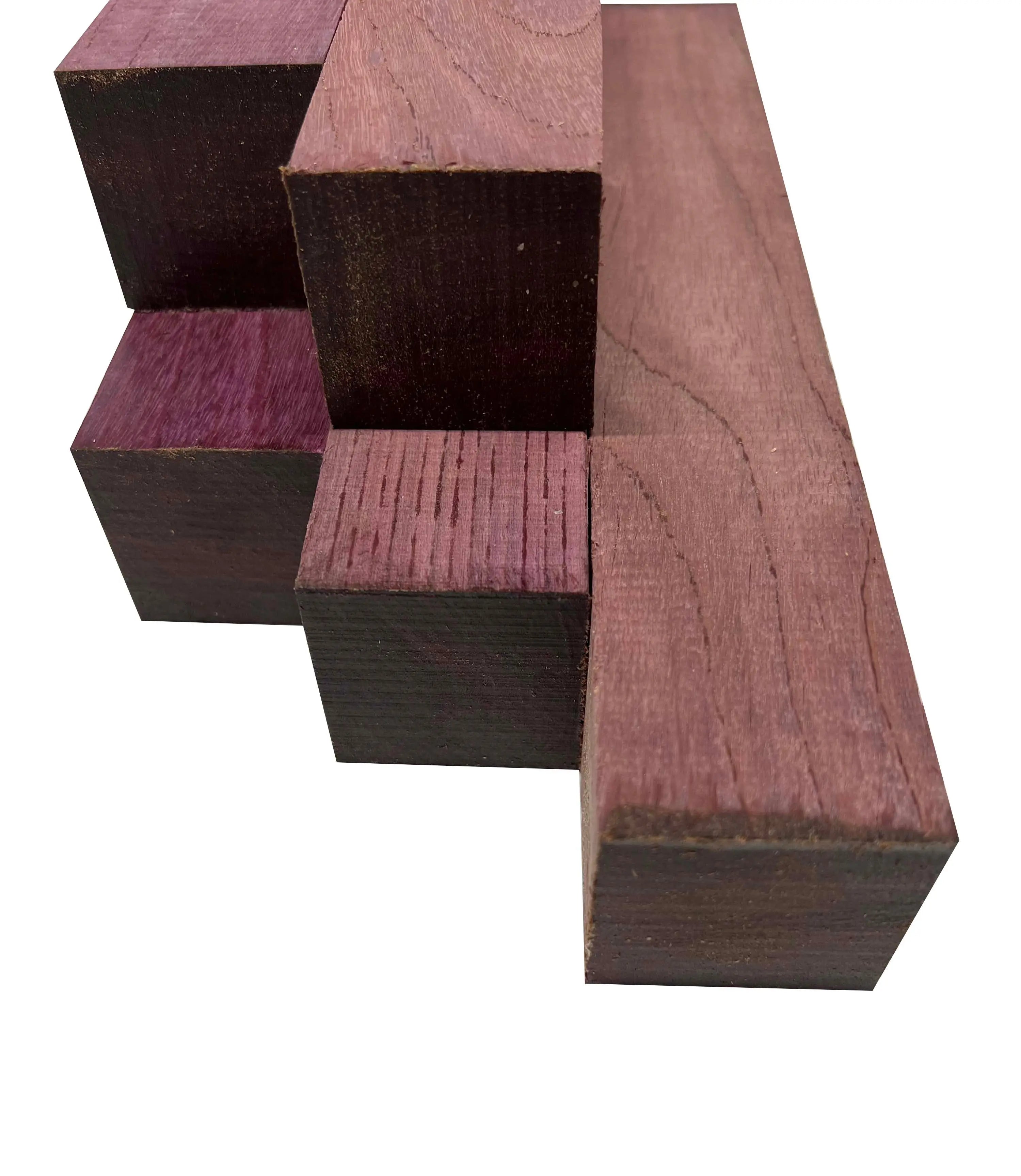 Pack Of 5 , Purpleheart Turning Blanks Exotic Wood Zone Exotic Wood