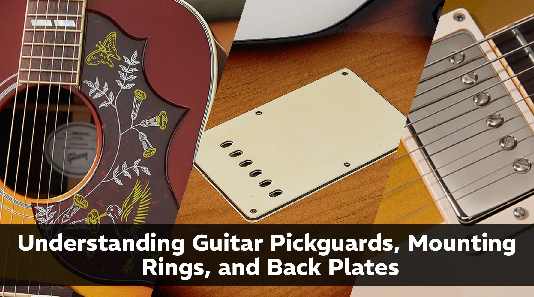 Guitar Pickguards, Mounting Rings & Backplates – Exotic Wood Zone