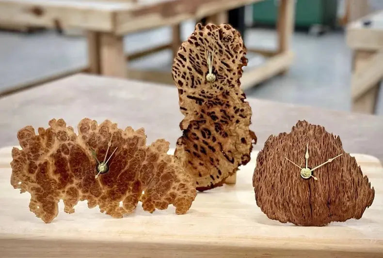 Rustic-Desktop-Clocks Exotic Wood Zone