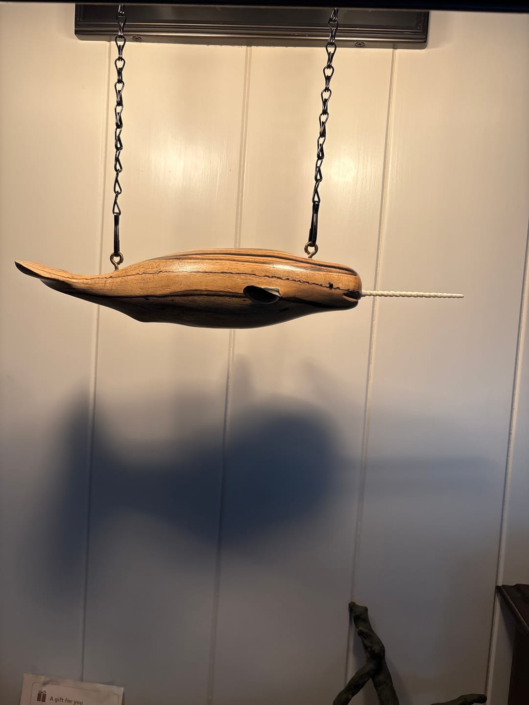 Wooden Whale Hanging Decor