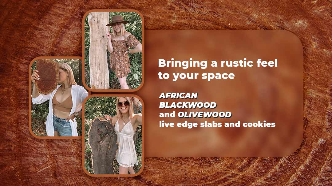 Bringing-a-rustic-feel-to-your-space-African-Blackwood-and-Olivewood-live-edge-slabs-and-cookies Exotic Wood Zone