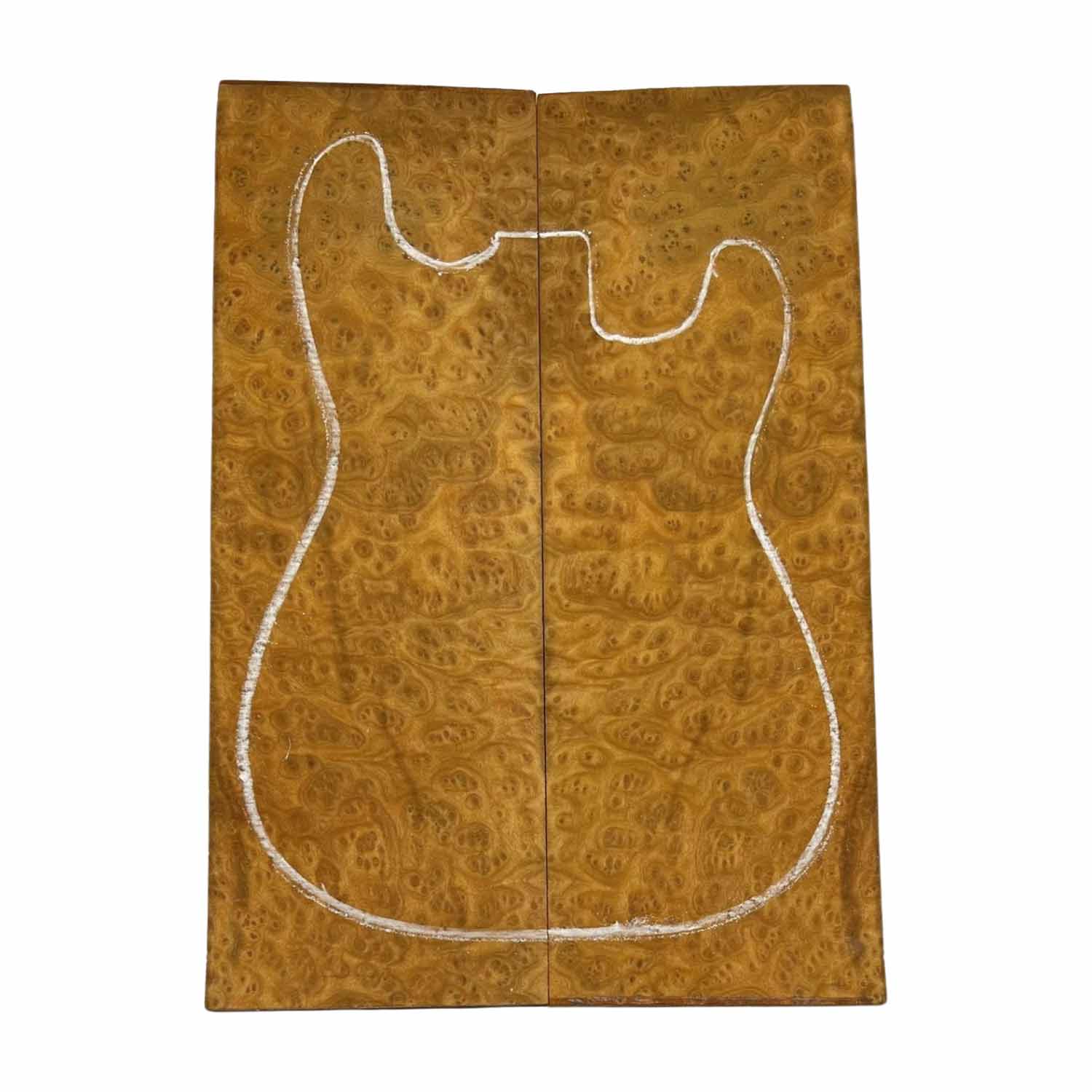 Quilted Camphor Burl Guitar Drop Top 21&quot; x 7-1/4&quot; x 3/8&quot; 