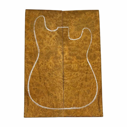 Quilted Camphor Burl Guitar Drop Top 21&quot; x 7-1/4&quot; x 3/8&quot; 