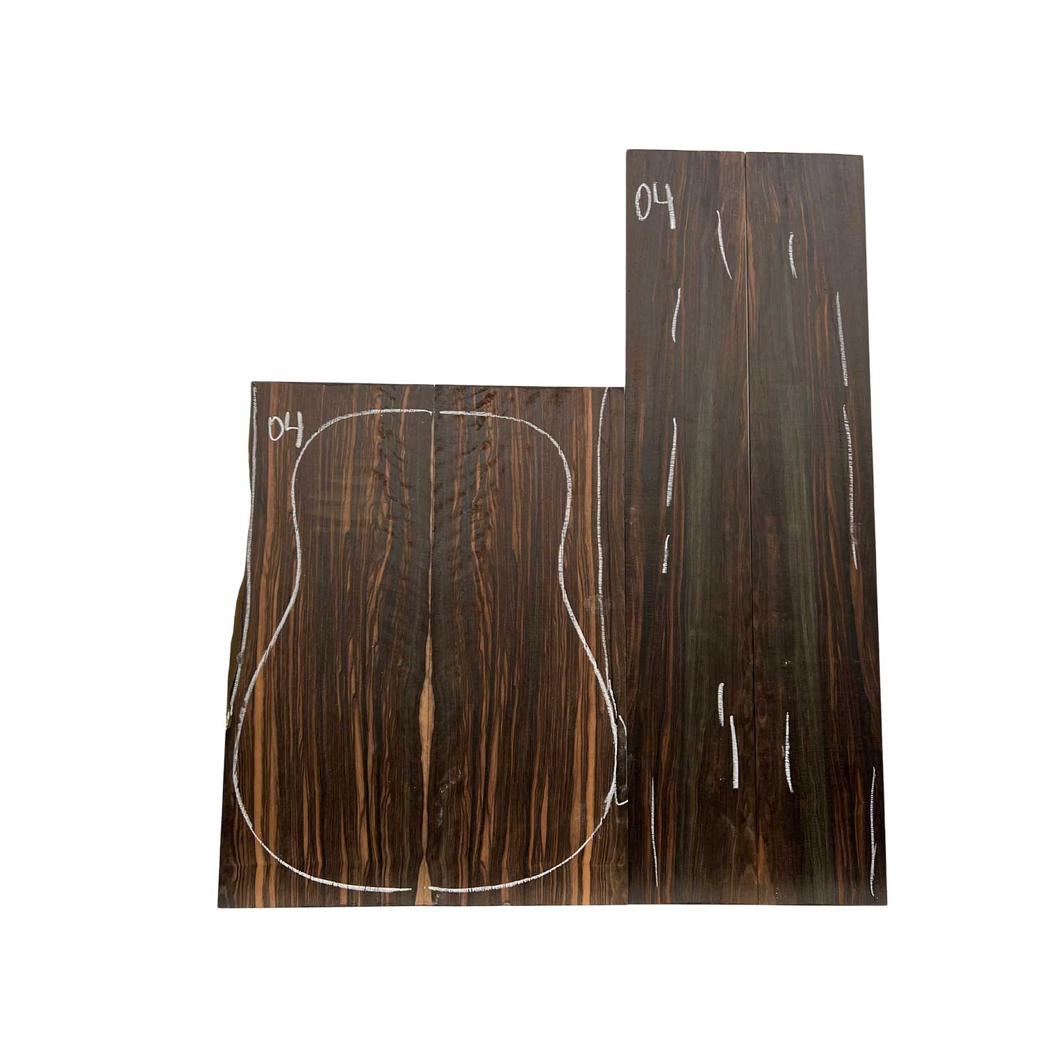 Macassar Ebony Classical Guitar Back &amp; Side Set 