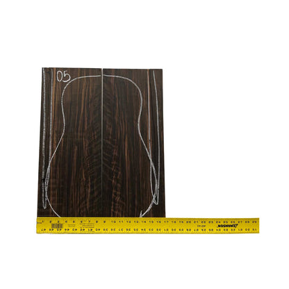 Macassar Ebony Classical Guitar Back Sets 