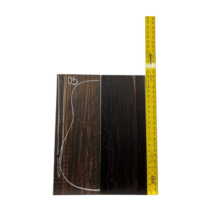 Macassar Ebony Classical Guitar Back Sets 