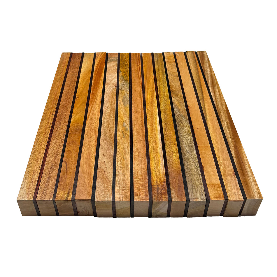 Combo of 24 , DIY Cutting Board Kit | Mahogany (3/4" x 2" x 18"), East Indian Rosewood (1/8" x 2" x 18")