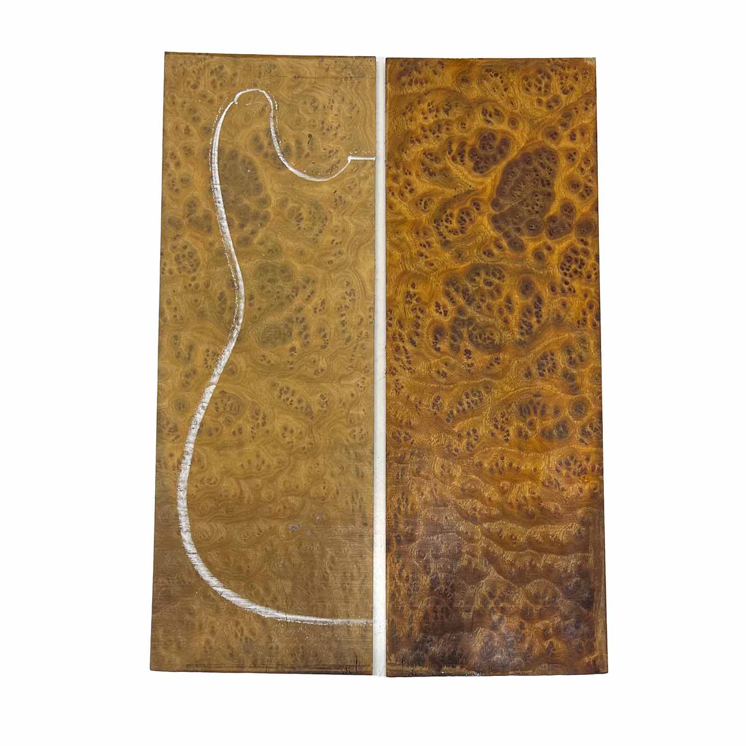 Quilted Camphor Burl Guitar Drop Top 21&quot; x 7-1/4&quot; x 1/4&quot; 