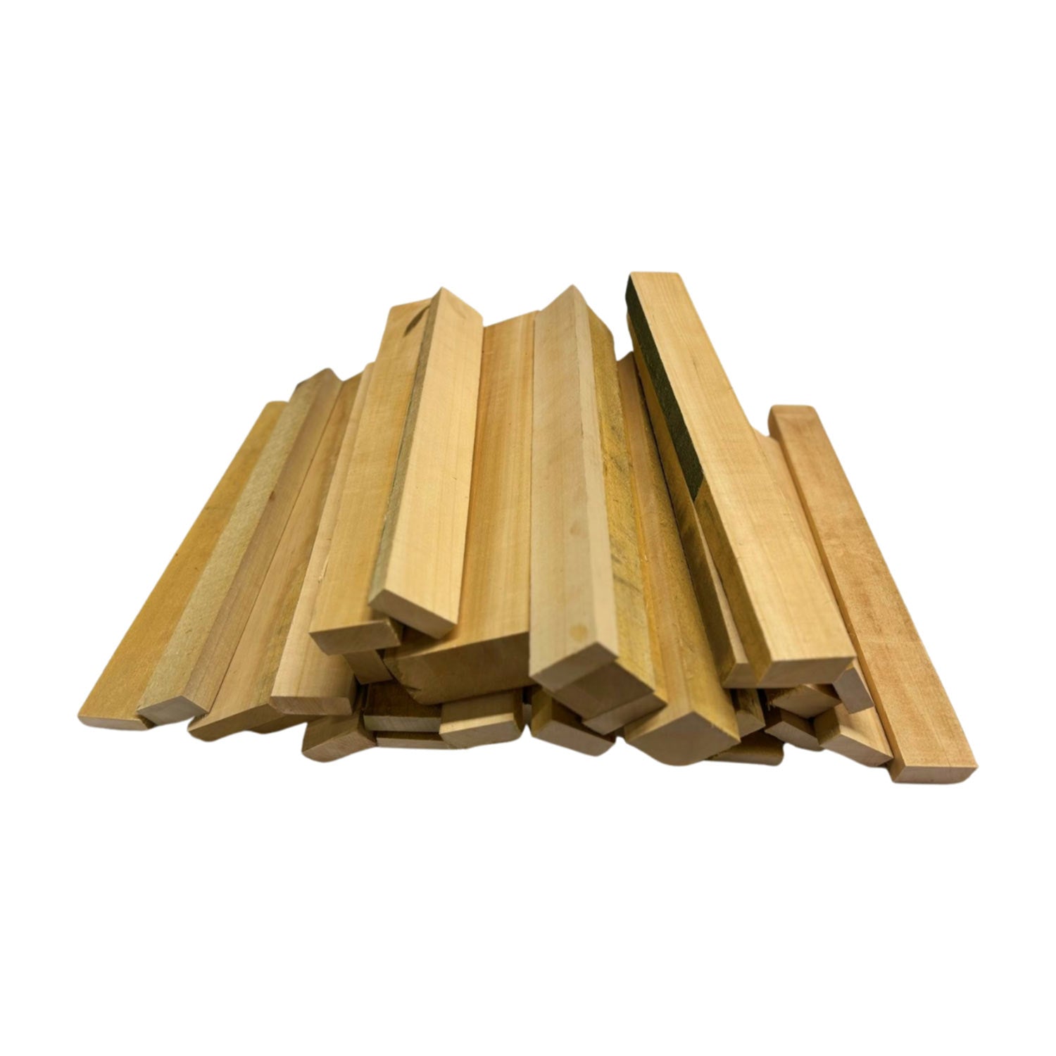 Box of Basswood Thin Stock Lumber Scrap Cutoff Boards