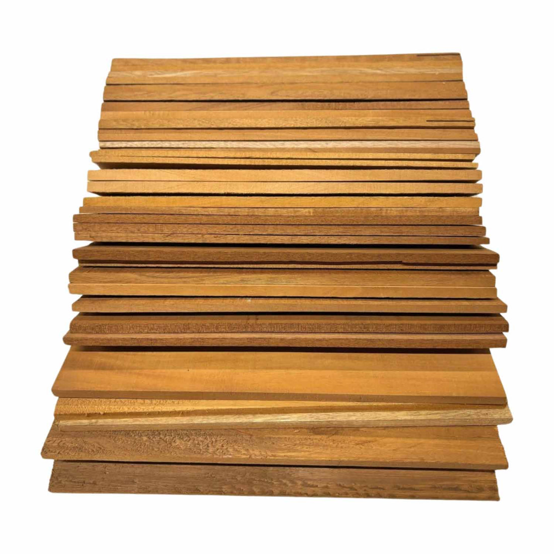 Box of Genuine Mahogany Thin Stock Lumber Cutoff Boards