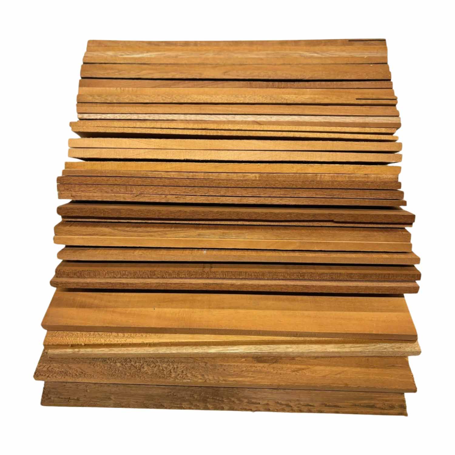 Box of Genuine Mahogany Thin Stock Lumber Cutoff Boards