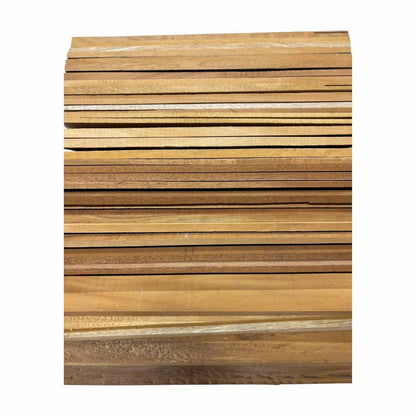 Box of Genuine Mahogany Thin Stock Lumber Cutoff Boards