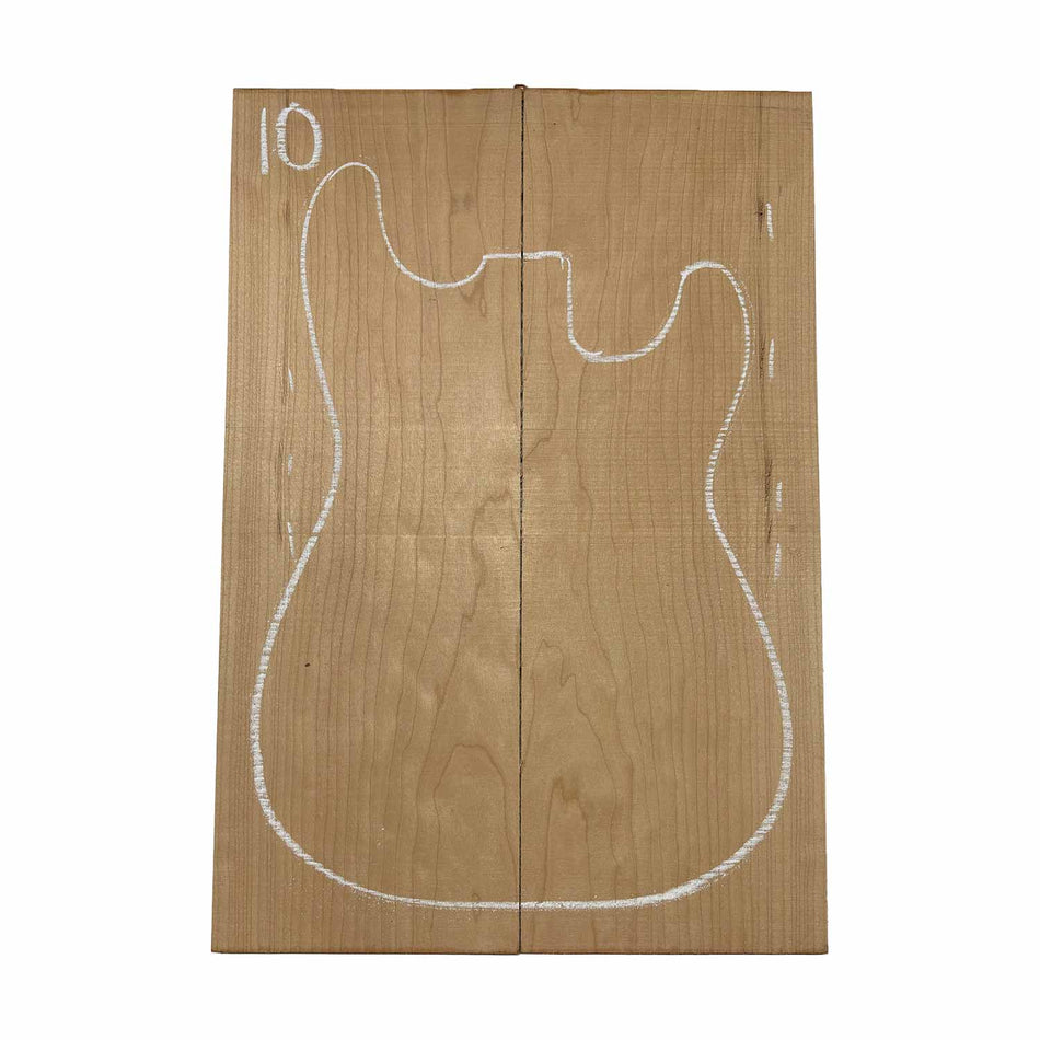 Ambrosia Maple Bookmatched Explorer Juego de tapa abatible para guitarra - 28" x 9" x 1/4"