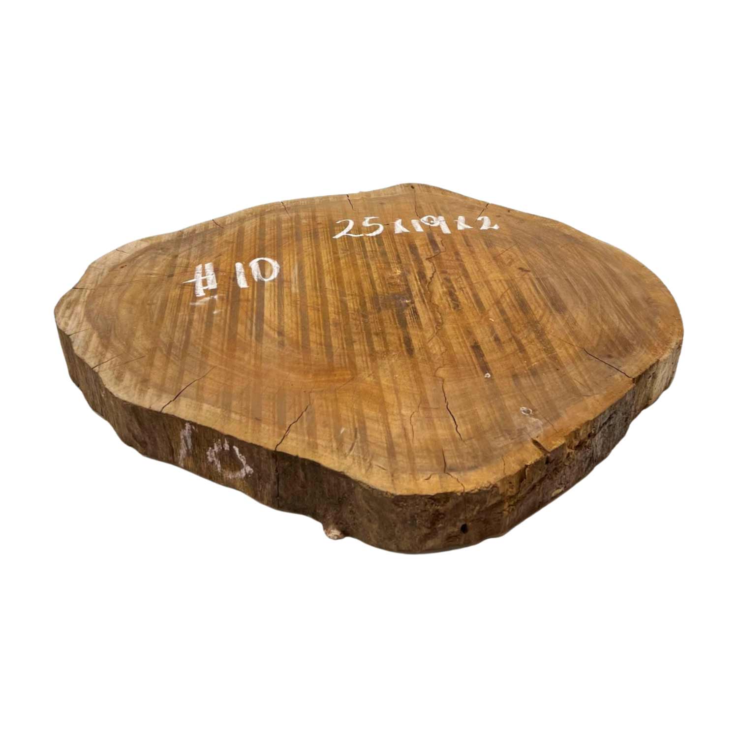 Hermosas y raras losas/galletas de borde vivo de madera negra africana - 24&quot;x24-1/2&quot;x3&quot;, 