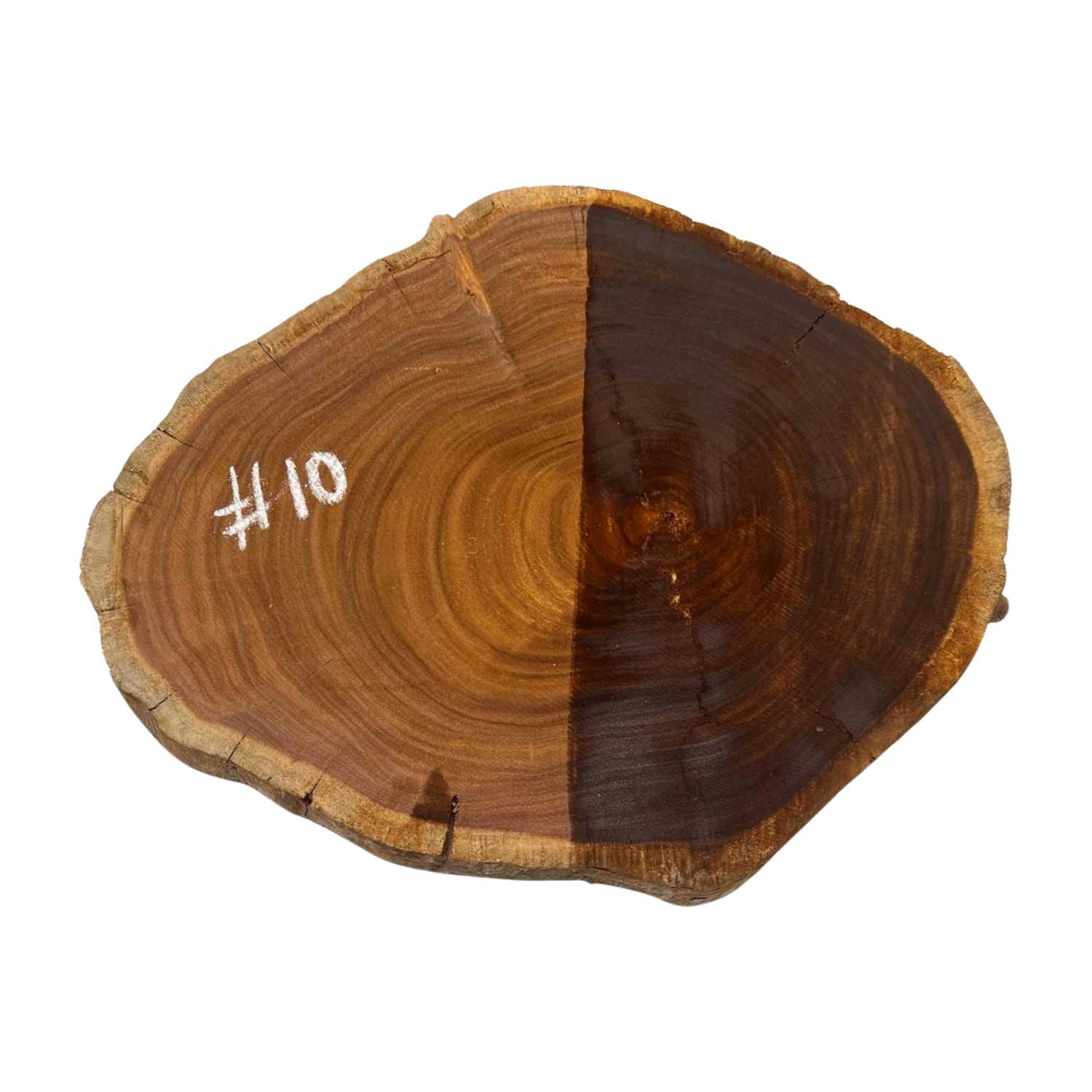 Hermosas y raras losas/galletas de borde vivo de madera negra africana - 24&quot;x24-1/2&quot;x3&quot;, 