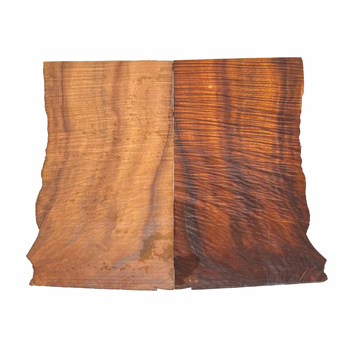 Flame Koa Bookmatched Thin Lumber 10-1/2" x 6" x 1/8" - 2 pieces #1001 - Exotic Wood Zone 