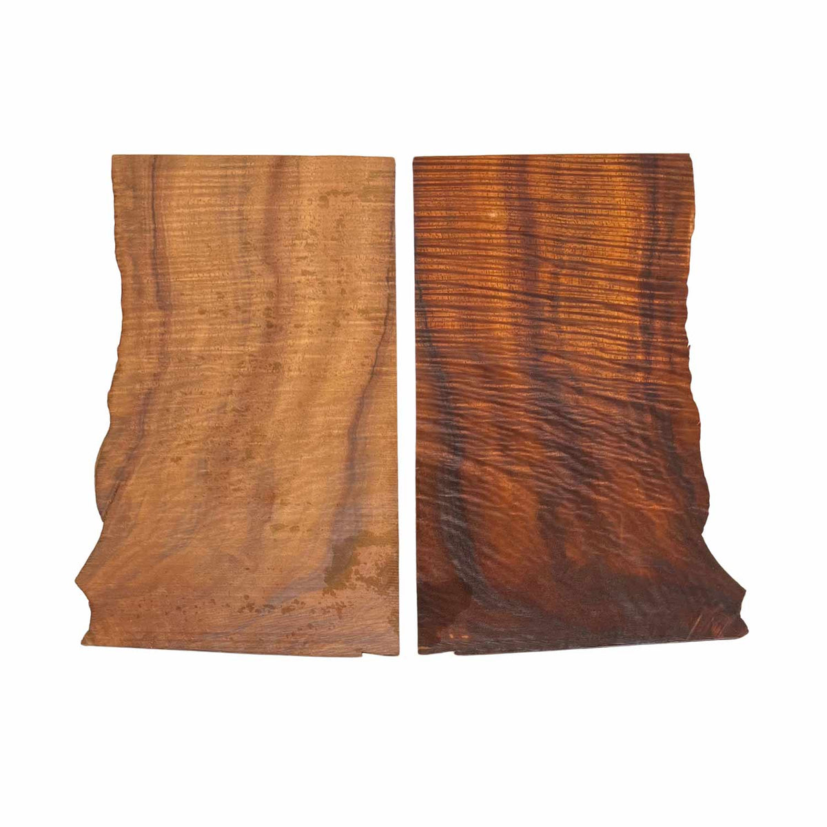 Flame Koa Bookmatched Thin Lumber 10-1/2" x 6" x 1/8" - 2 pieces #1001 - Exotic Wood Zone 