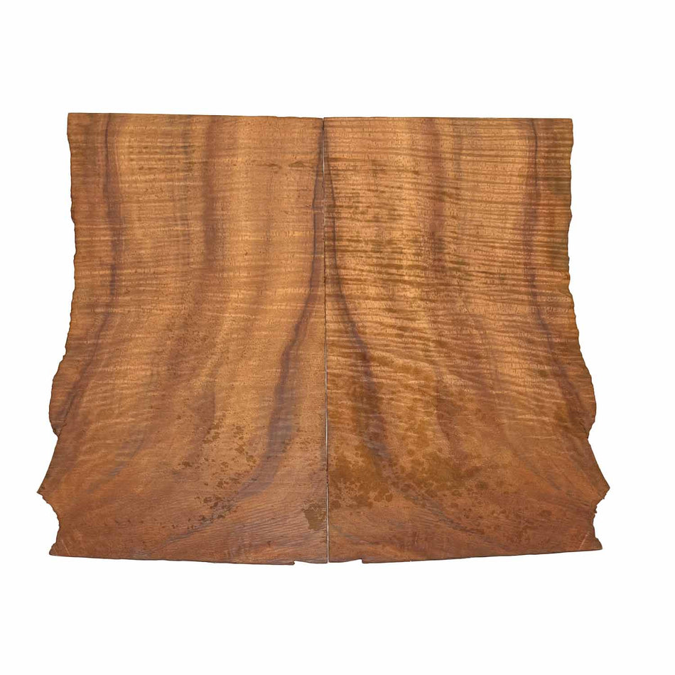 Flame Koa Bookmatched Thin Lumber 10-1/2" x 6" x 1/8" - 2 pieces #1001 - B - Exotic Wood Zone 