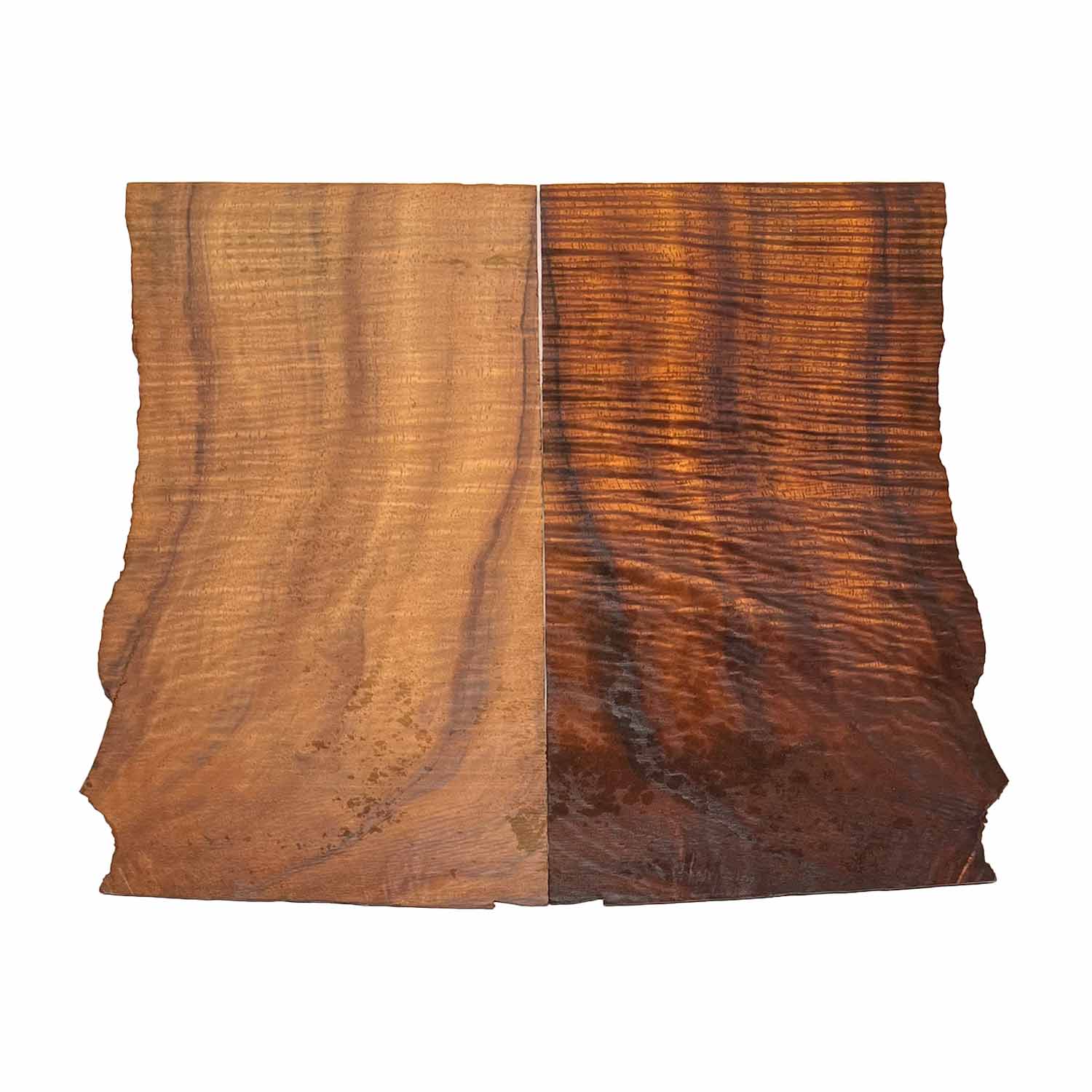 Flame Koa Bookmatched Thin Lumber 10-1/2&quot; x 6&quot; x 1/8&quot; - 2 pieces 