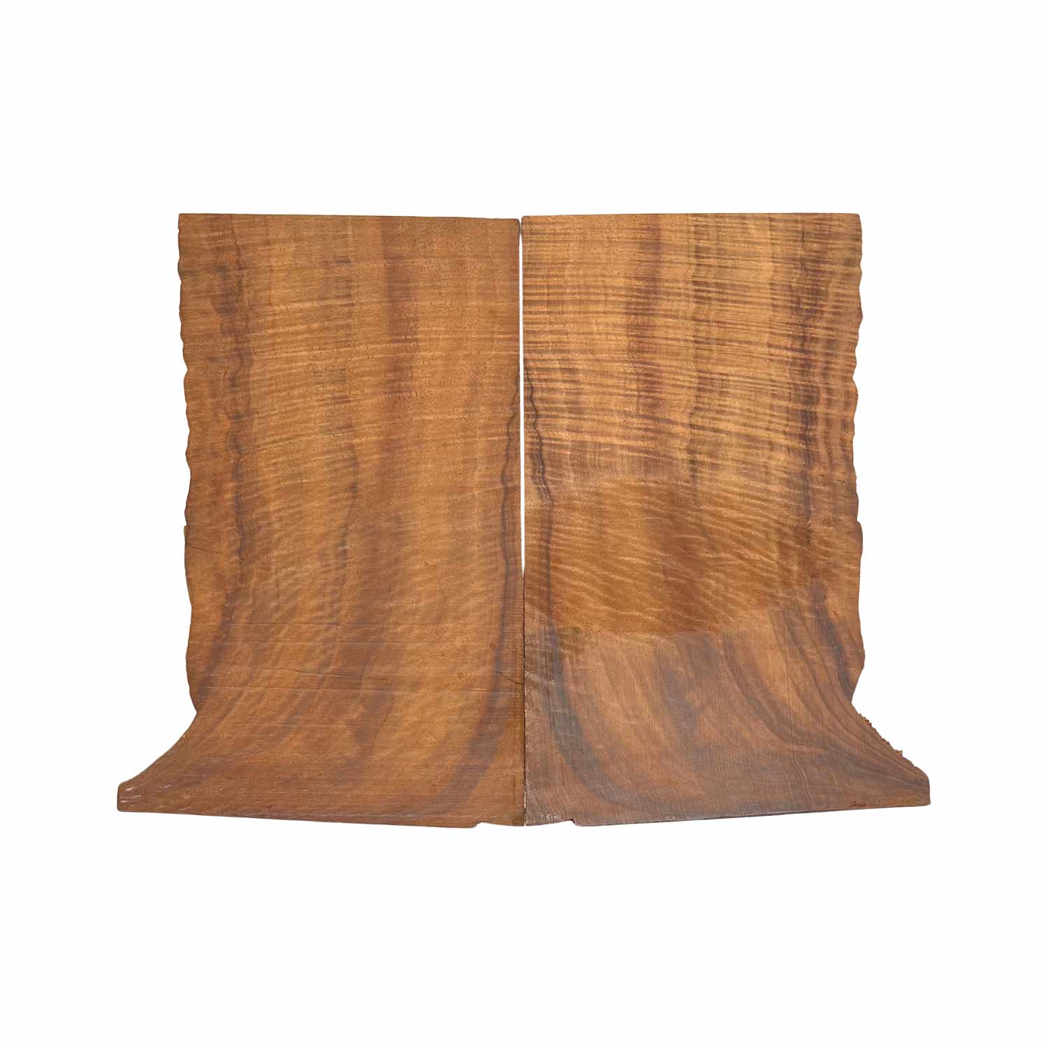 Flame Koa Bookmatched Thin Lumber 10-1/2&quot; x 6&quot; x 1/8&quot; - 2 pieces 