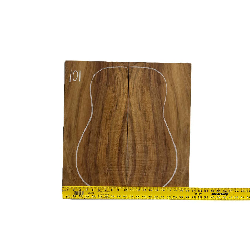 Flame Hawaiian Koa Dreadnought AAA Grade Guitar Back & Side Set #101