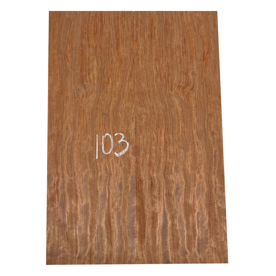 Bubinga Bookmatched Drop Tops para guitarra 21" x 7-3/4" x 5/8" #10