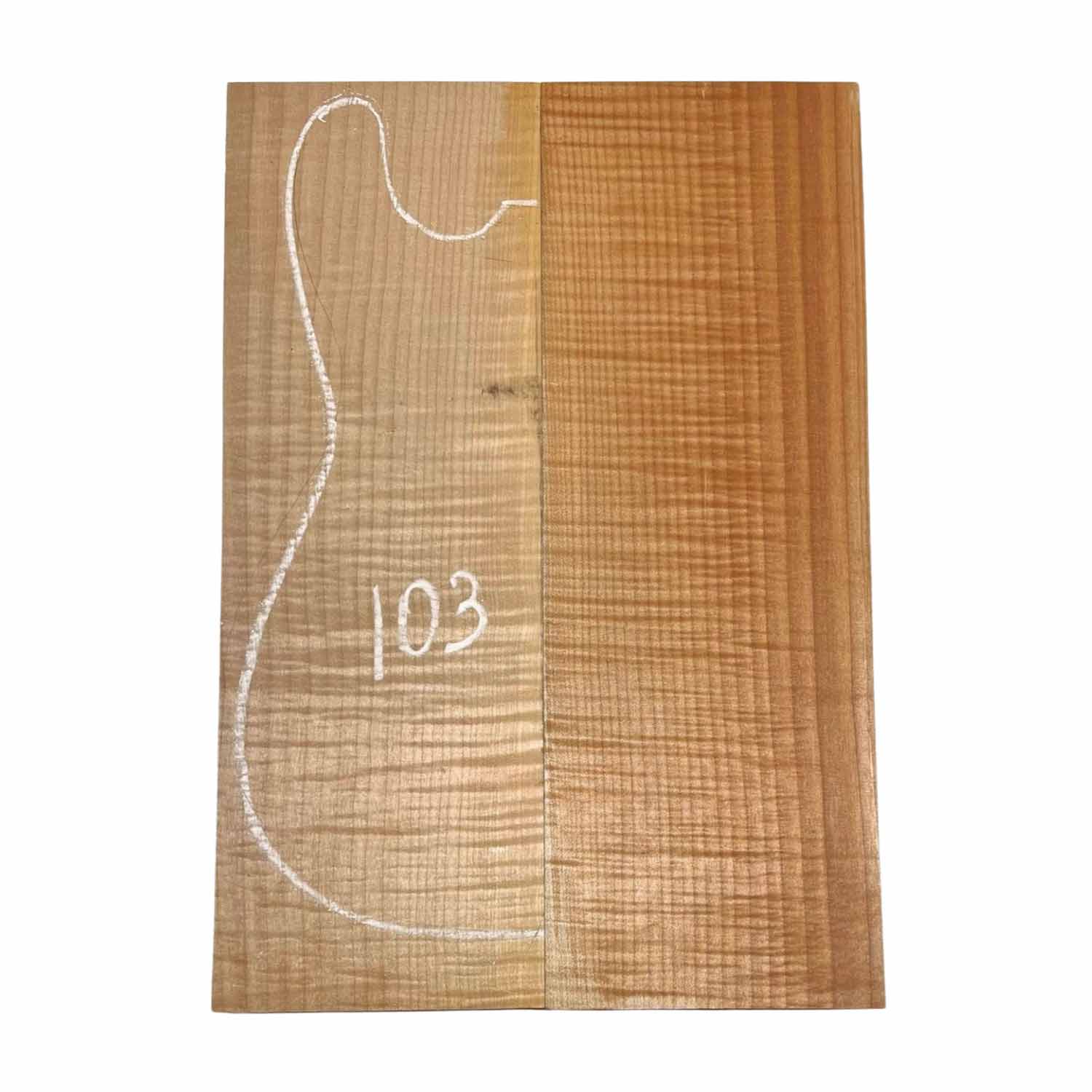 Granadillo Bookmatched Drop Tops para guitarra 21&quot; x 7&quot; x 1/4&quot;