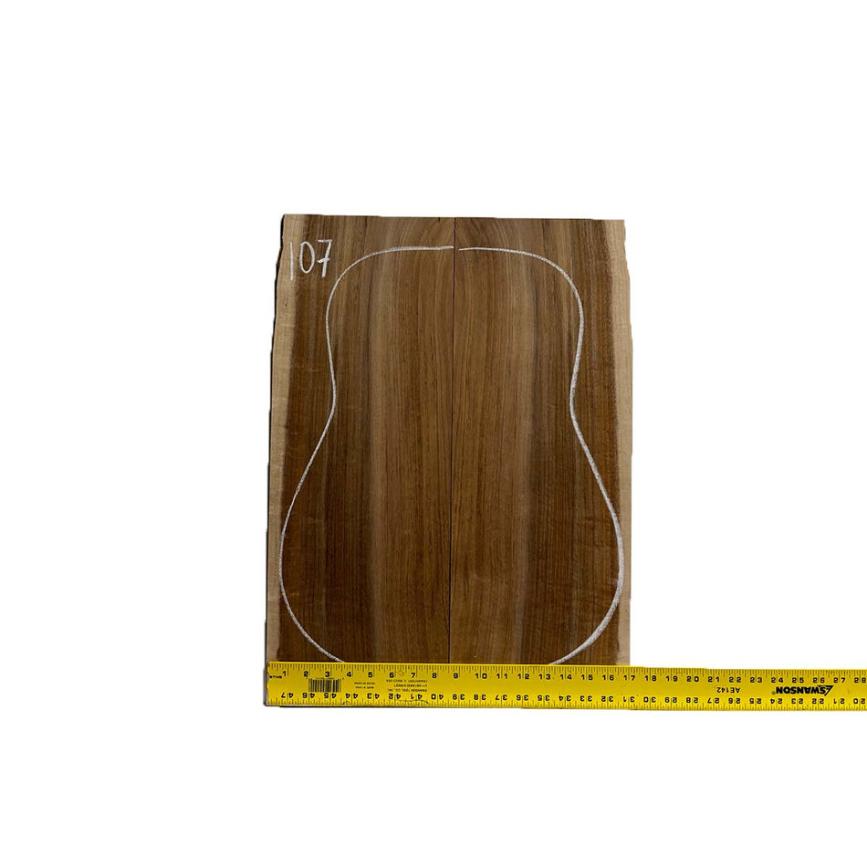 Flame Hawaiian Koa Dreadnought AAA Grade Guitar Back & Side Set #107