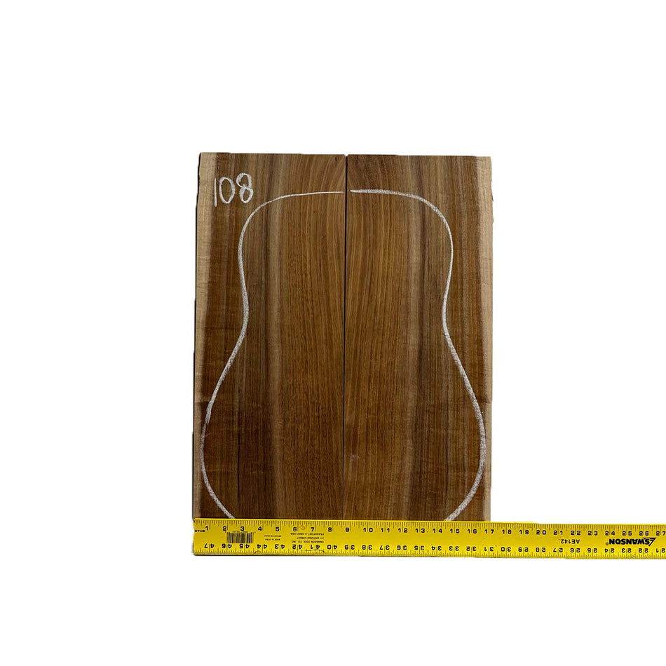 Flame Hawaiian Koa Dreadnought AAA Grade Guitar Back & Side Set #108