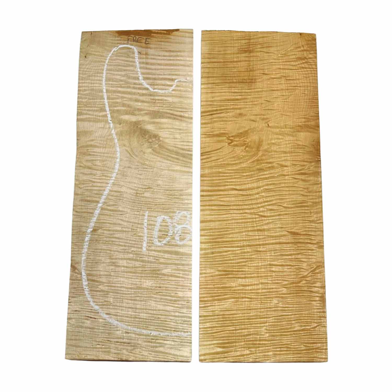 Granadillo Bookmatched Drop Tops para guitarra 21&quot; x 7&quot; x 1/4&quot;