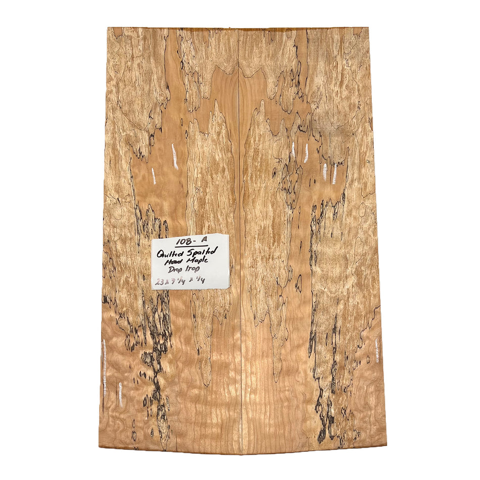 Quilted Spalted Hard Maple Drop Top 23" x 7-1/4" x 1/4" #108 - A