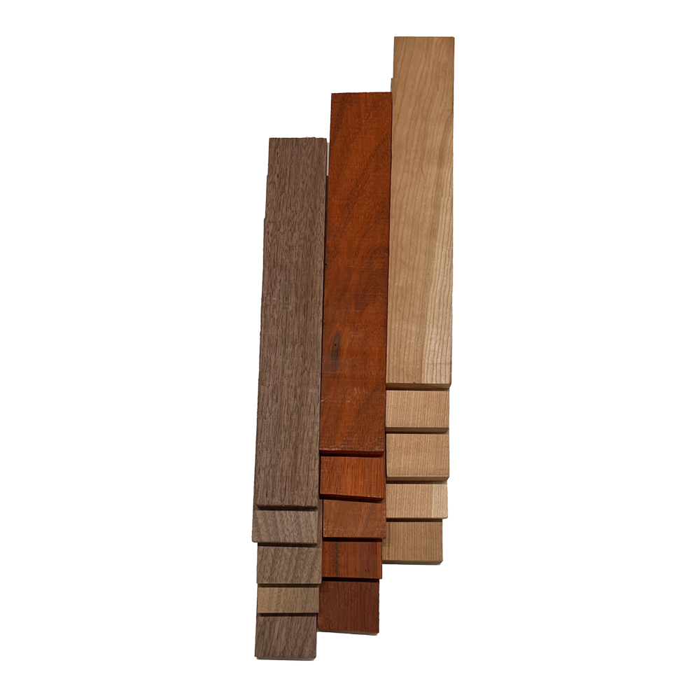 Pack of 15,Mixed Wood Cut Offs, DIY Craft Carving Lumber Cutoffs ( Padauk,Cherry,Walnut) - Exotic Wood Zone - Buy online Across USA 