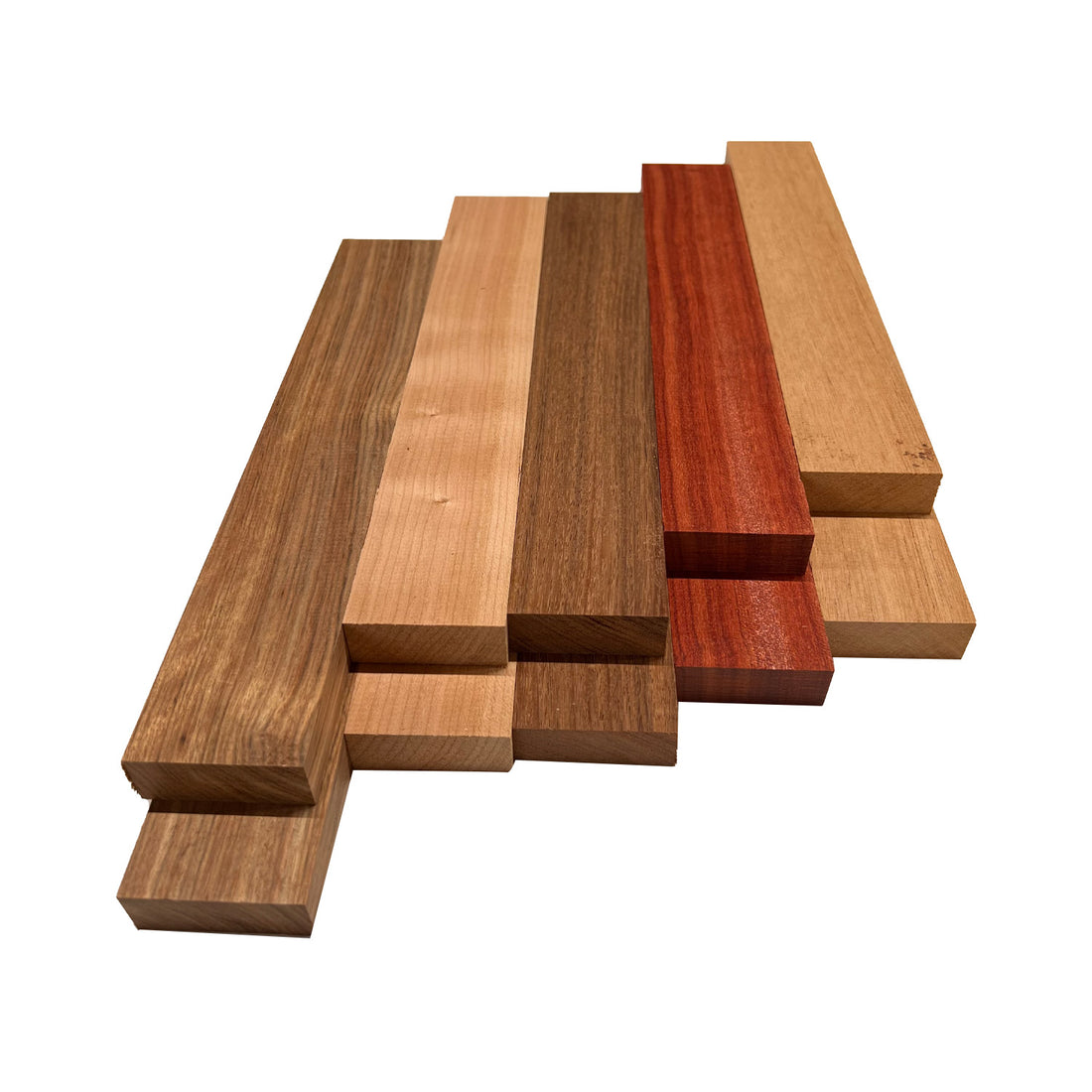 Pack of 10, Lumber Wood Board 3/4” x 2” x 12” (Chechen,Caribbean walnut,bloodwood,Mahogany,Cherry) - Exotic Wood Zone - Buy online Across USA 