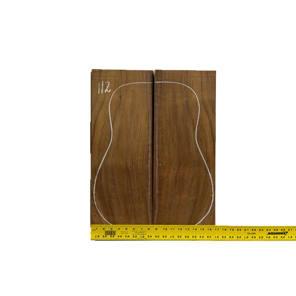 Flame Hawaiian Koa Dreadnought AAA Grade Guitar Back & Side Set #112