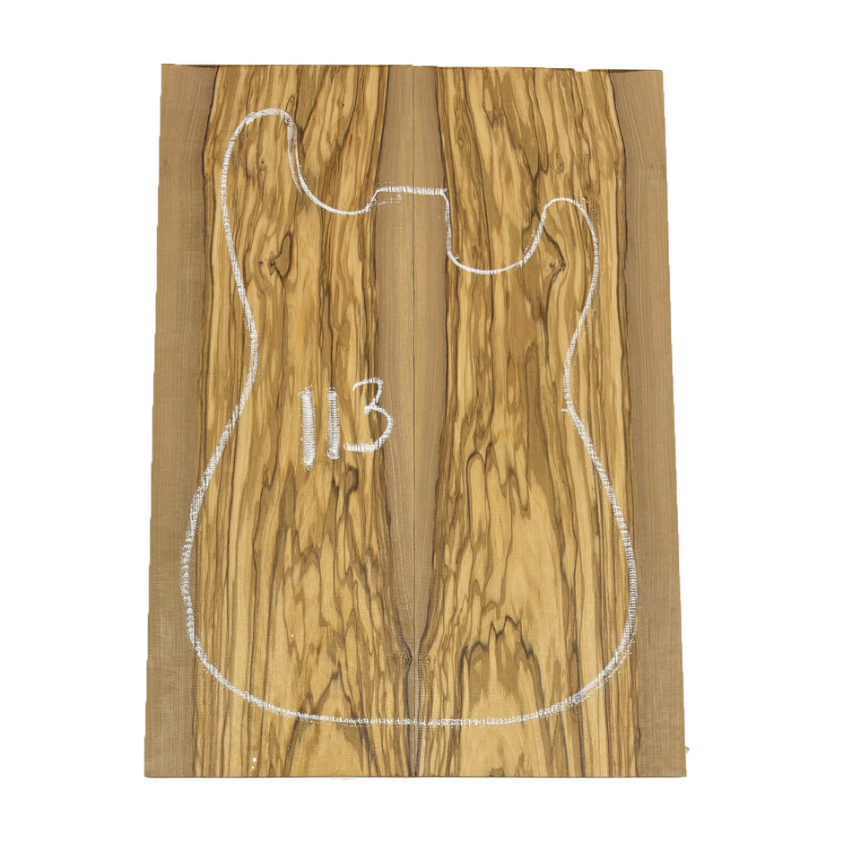 Olivewood Guitar Drop Top 21-1/4" x 7-1/2" x 3/8" #113