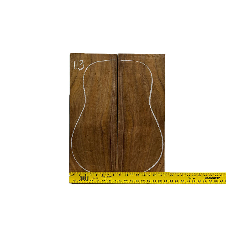 Flame Hawaiian Koa Dreadnought AAA Grade Guitar Back & Side Set #113