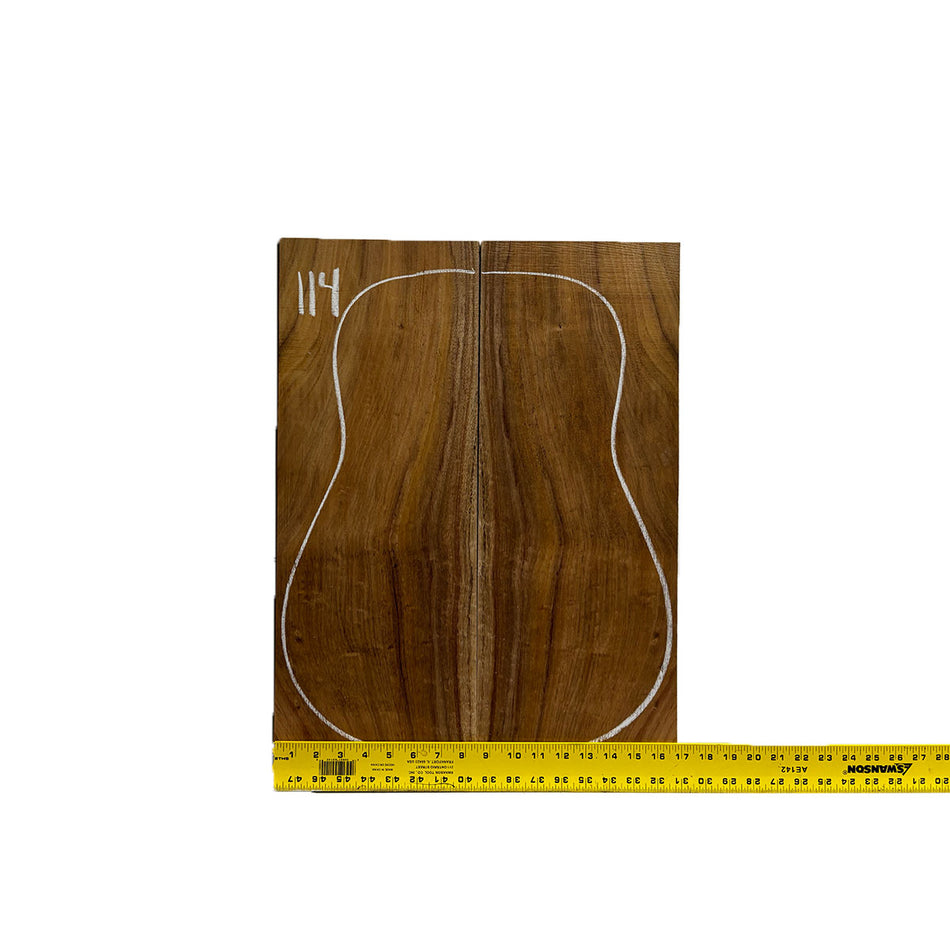 Flame Hawaiian Koa Dreadnought AAA Grade Guitar Back & Side Set #114