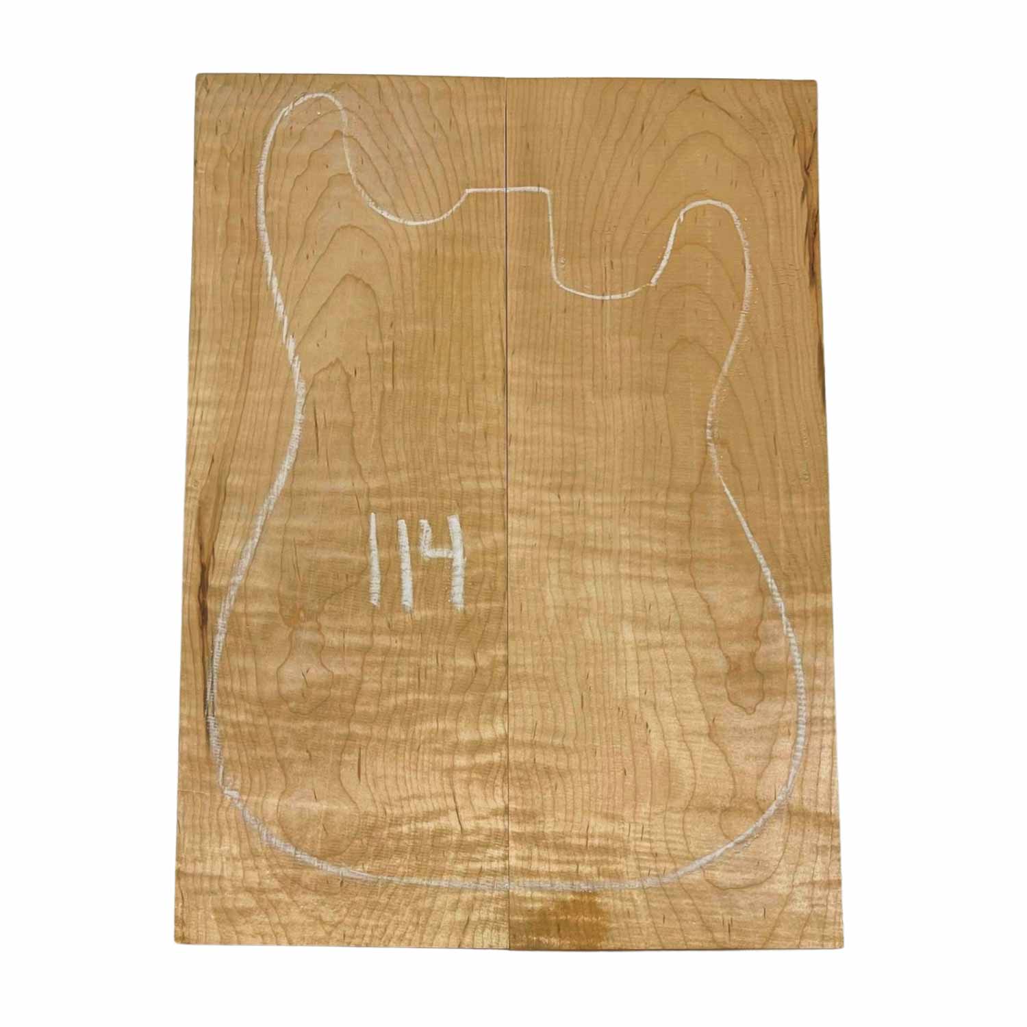 Flame Maple Guitar Carved Top 20&quot; x 7-1/8&quot; x 1&quot; 