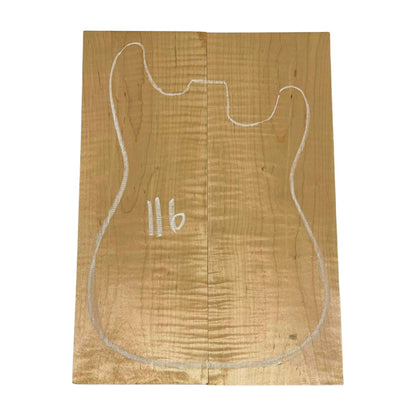 Flame Maple Guitar Carved Top 20&quot; x 7&quot; x 1&quot; 