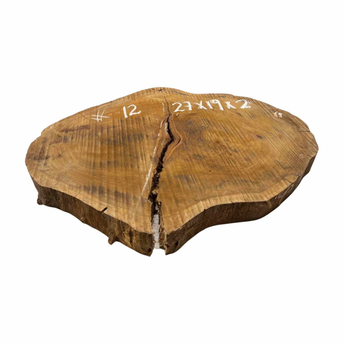 Hermosas y raras losas/galletas de borde vivo de madera negra africana - 24&quot;x24-1/2&quot;x3&quot;, 