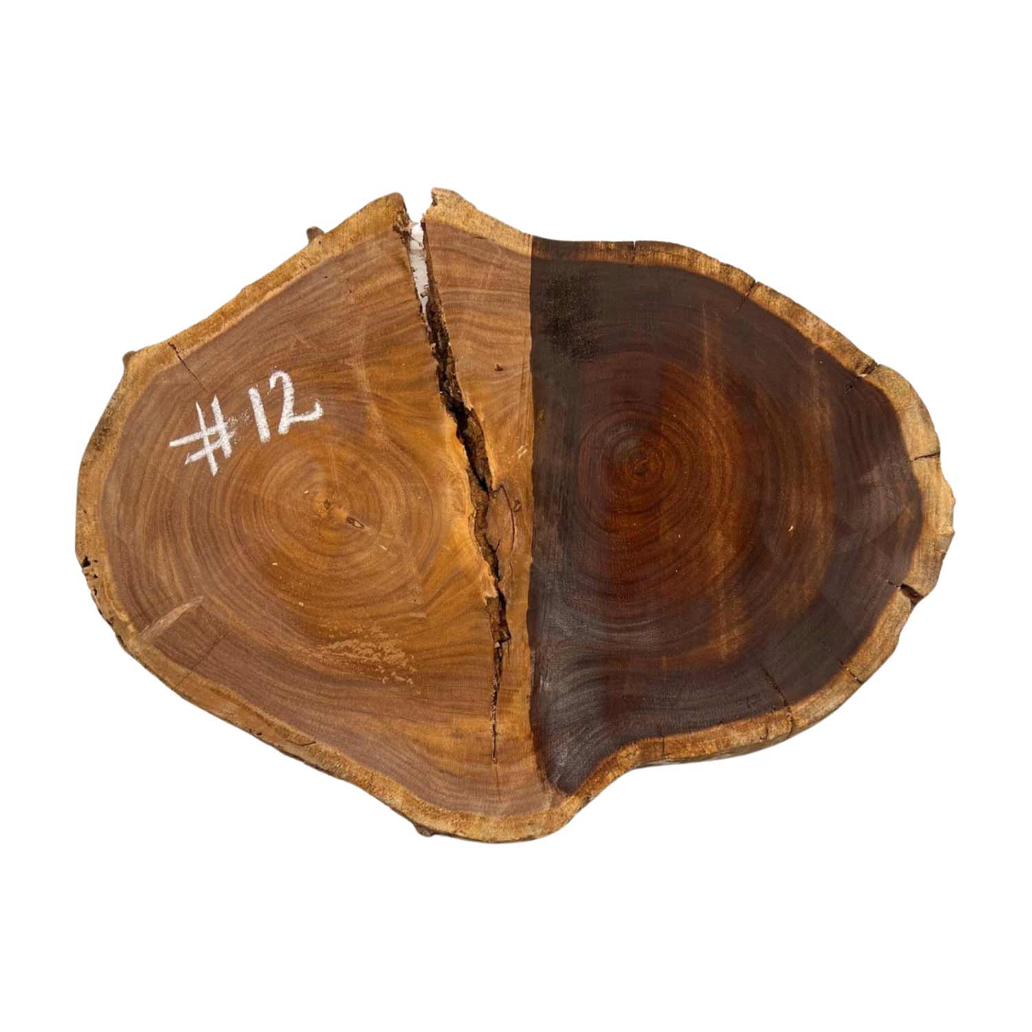 Hermosas y raras losas/galletas de borde vivo de madera negra africana - 24&quot;x24-1/2&quot;x3&quot;, 