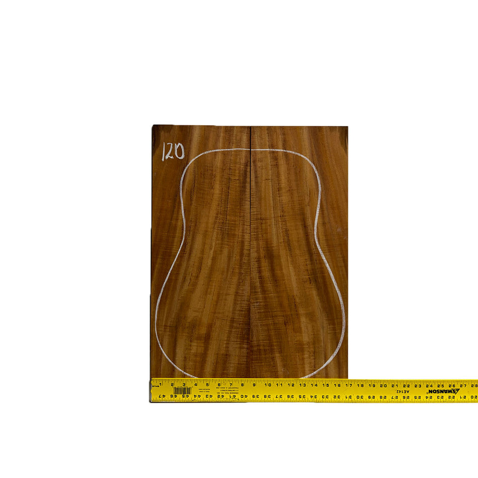 Flame Hawaiian Koa Dreadnought AAA Grade Guitar Back & Side Set #120