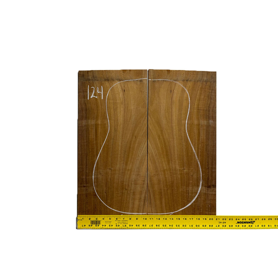 Flame Hawaiian Koa Dreadnought AAA Grade Guitar Back & Side Set #124