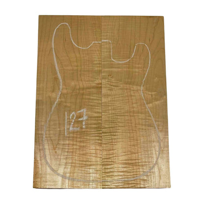 Flame Maple Guitar Carved Top 20&quot; x 7-3/8&quot; x 1&quot; 