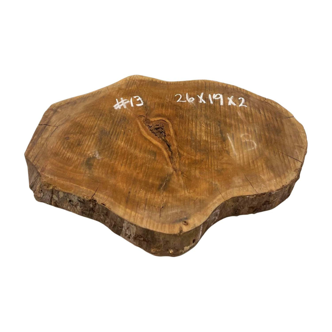 Hermosas y raras losas/galletas de borde vivo de madera negra africana - 24&quot;x24-1/2&quot;x3&quot;, 