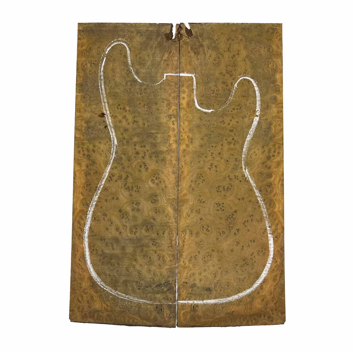 Quilted Camphor Burl Guitar Drop Top 21-1/4&quot; x 7-1/4&quot; x 1/4&quot; 