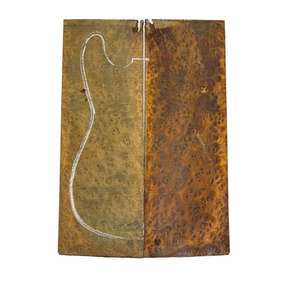 Quilted Camphor Burl Guitar Drop Top 21-1/4&quot; x 7-1/4&quot; x 1/4&quot; 